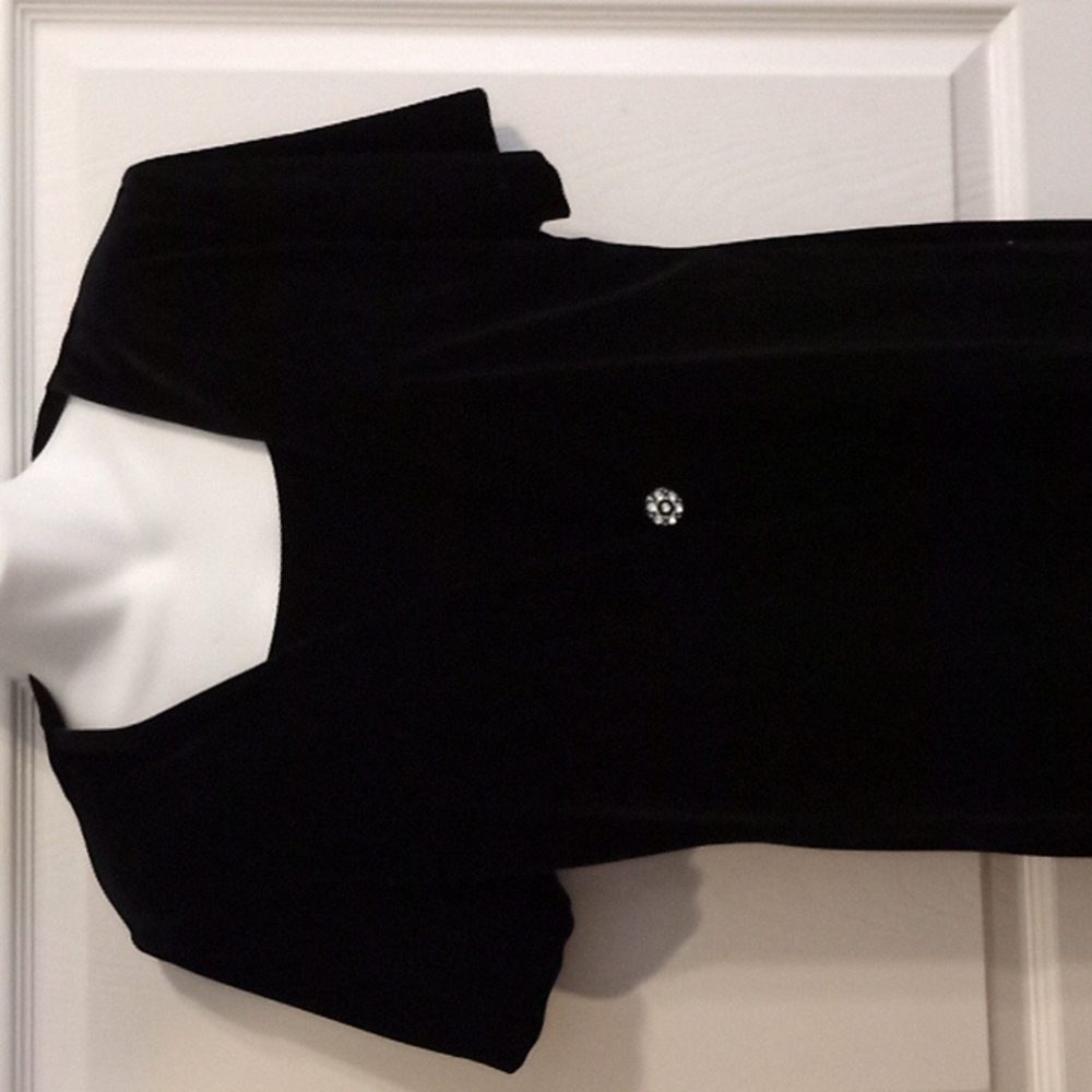 Velvet black dress vintage womens size 12 maxi